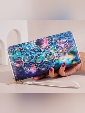NEW Galaxy Mandala Wristlet Wallet - Multicolor